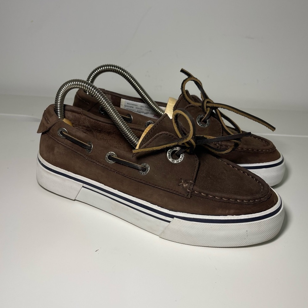 G.H. Bass & Co. Men’s Whaler Brown Leather Boat Shoes Sneakers Size 7M Casual